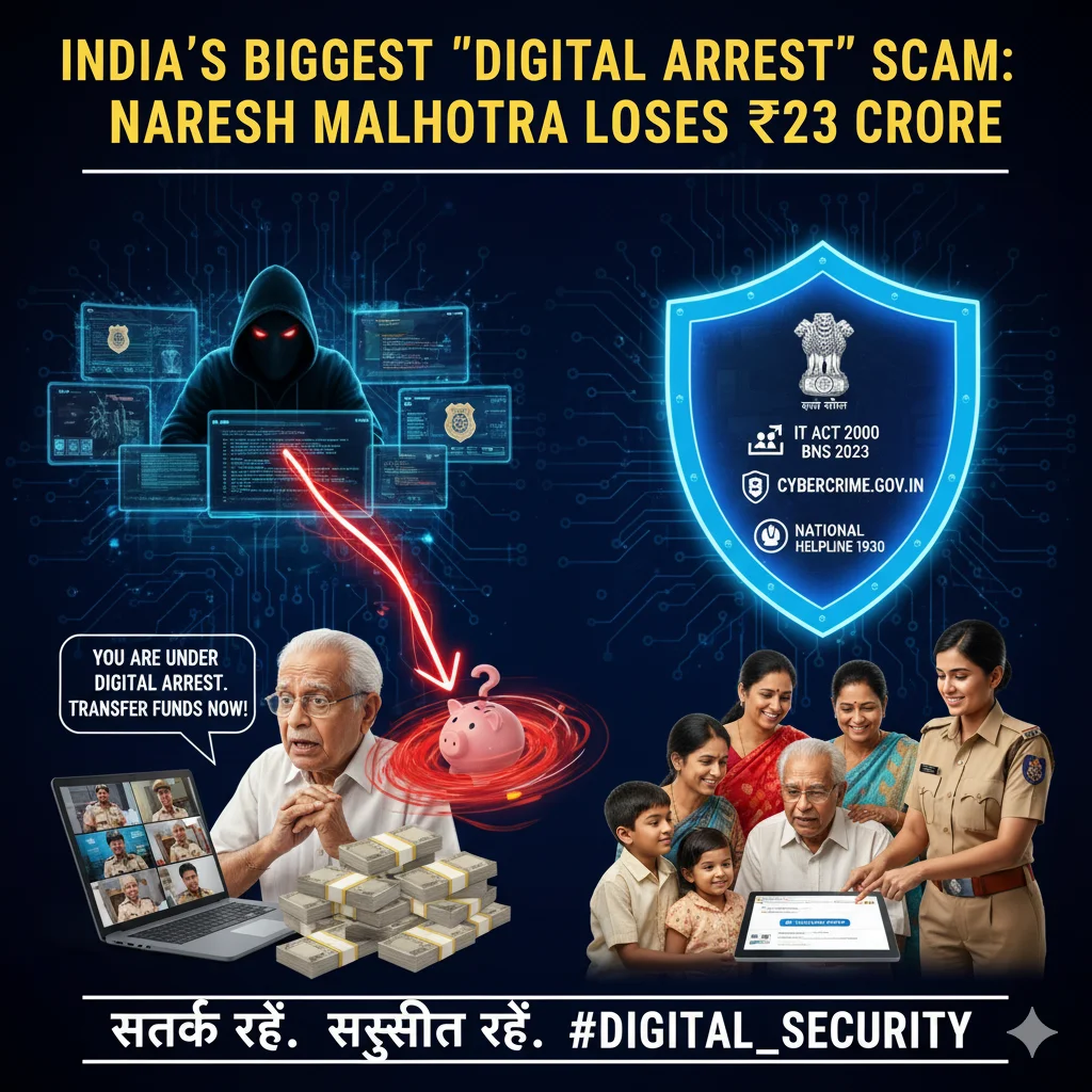 Naresh Malhotra Delhi digital arrest scam victim